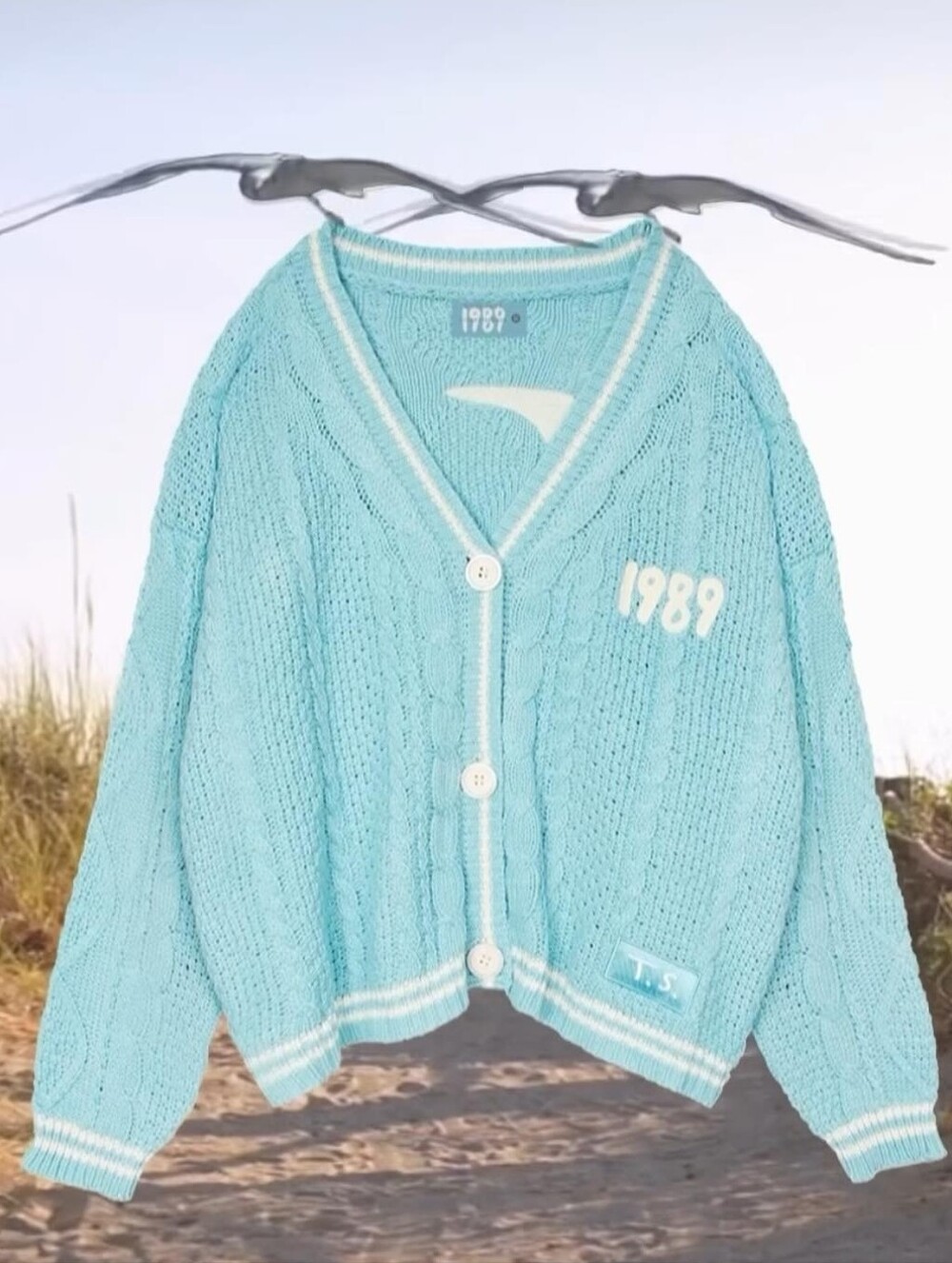 Taylor Swift 1989 Taylor's Version Cardigan Blue Seagull Official Merch XS/SM
